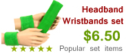 headband wristbands sweatbands set